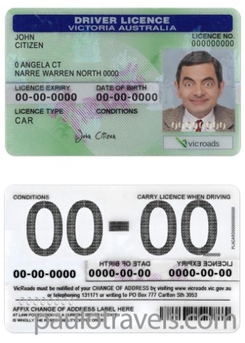Australia Victoria state driving license version 2 PSD template