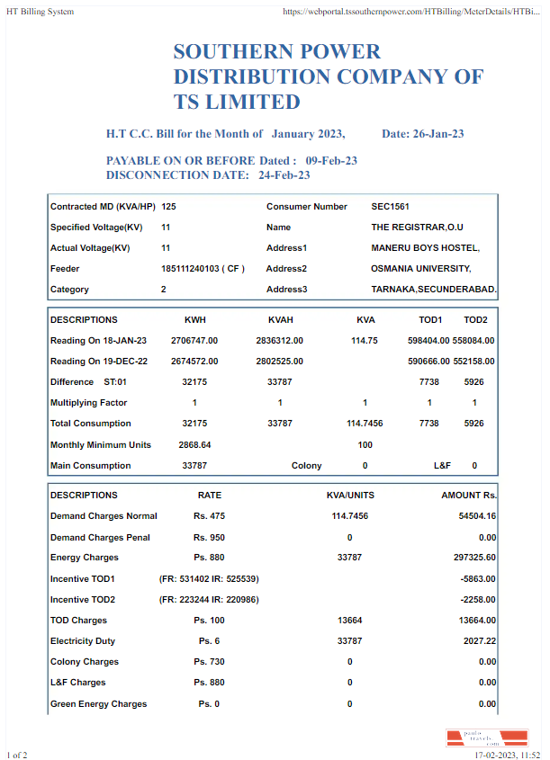 Srp Bill Example.pdf INDIA SOUTHERN POWER utility bill Word and PDF template